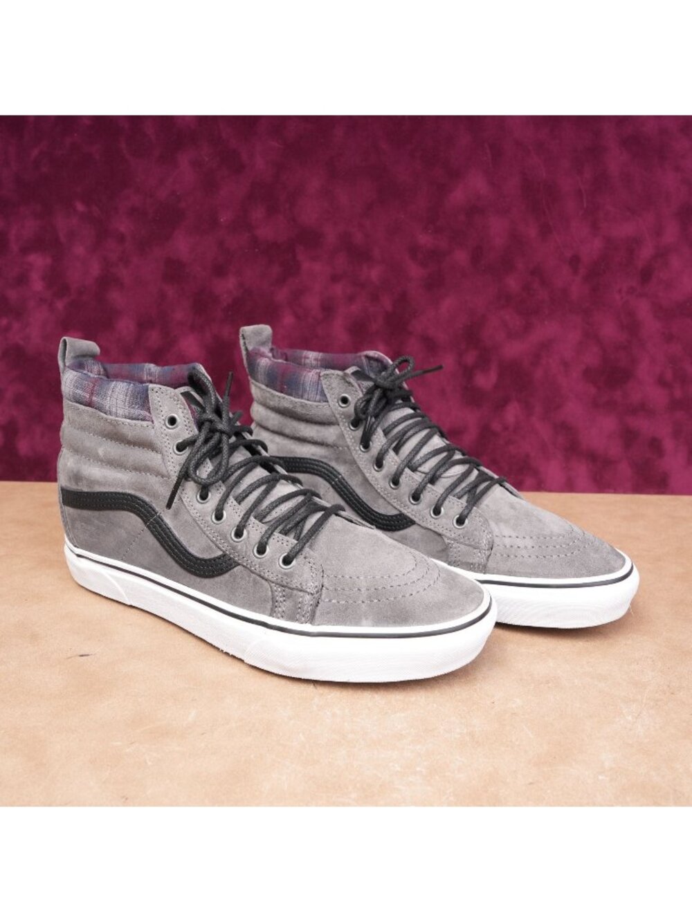 Vans Men Sk8-Hi MTE Pewter Plaid High top sneakers Shoes sz 11
